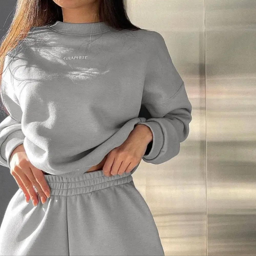 CLEARANCE NWT Graphite Sweatsuit in Dove Grey